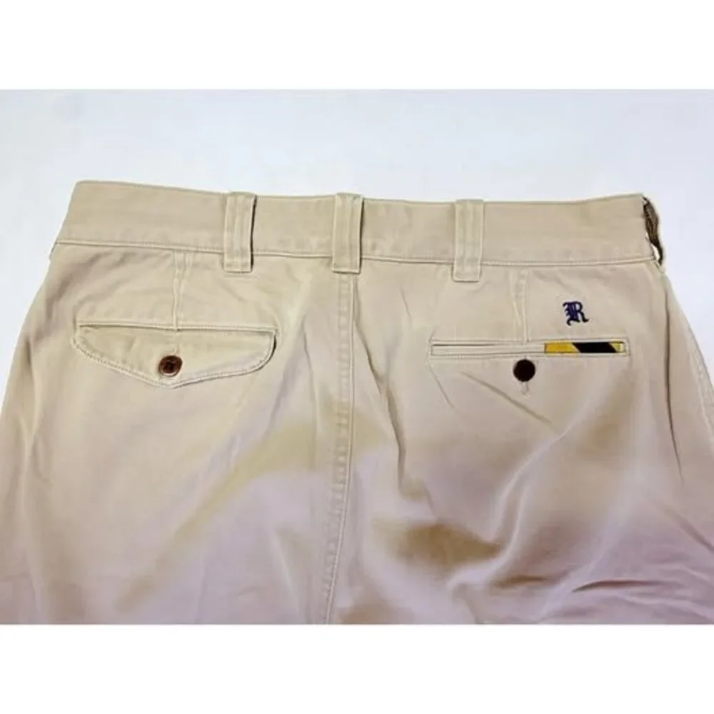 VTG Ralph Lauren Rugby Chino Pants Mens 32x30 Khaki Buckle Back Preppy Heritage